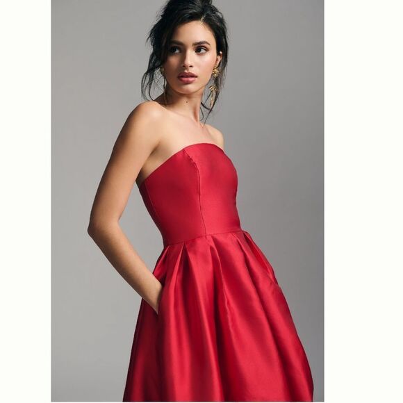 New Anthropologie Hutch Strapless High-Low Bubble Dress/ size 4P - Picture 4 of 14